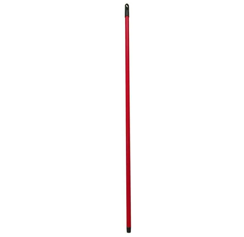 Hůl ke smetáku 120 cm, hrubý závit, červená/šedá Zlevněný
