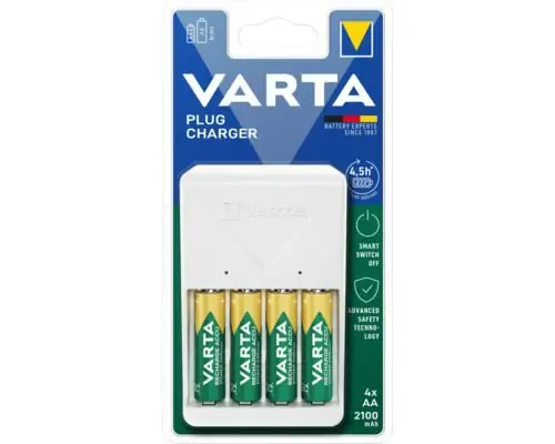 Dokud Zásoby Vydrží Nabíječka Varta Plug+4AA 2100 NEW