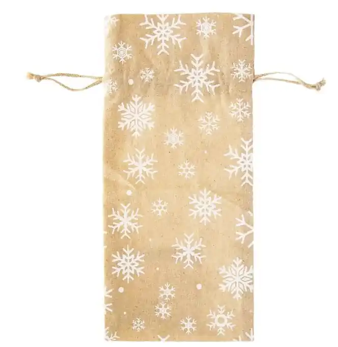 Top Prodej Sáček bavlna zatahovací na víno VLOČKA 31x14,5 cm
