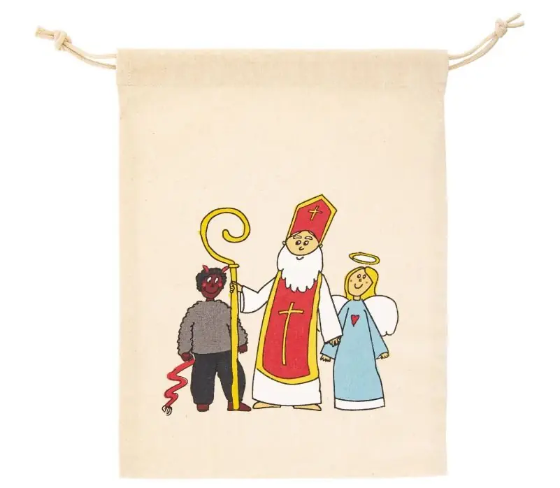 Sáček bavlna zatahovací Mikuláš 35x26 cm Nejlepší Cena