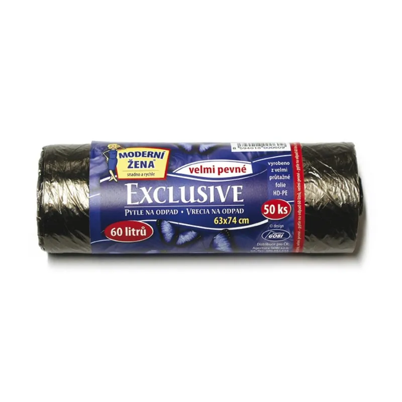 Výprodej Sáček na odpad Exclusive 60 l/50 ks černá