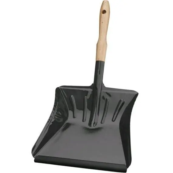Lopatka na smetí slabá s plast. hranou a dřev. násadou Akční Cena