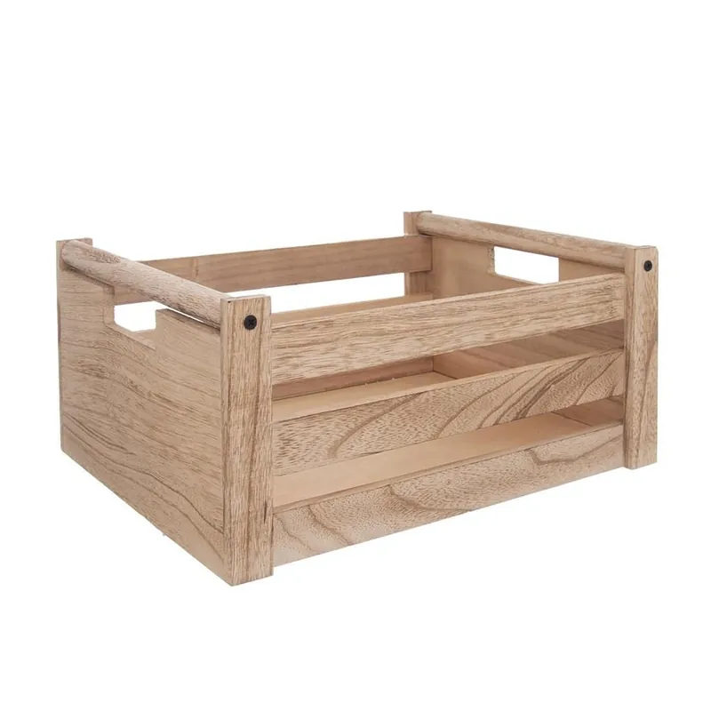 Rychlé Dodání Bedýnka dřevo dekorace NATURAL 31x21x14 cm