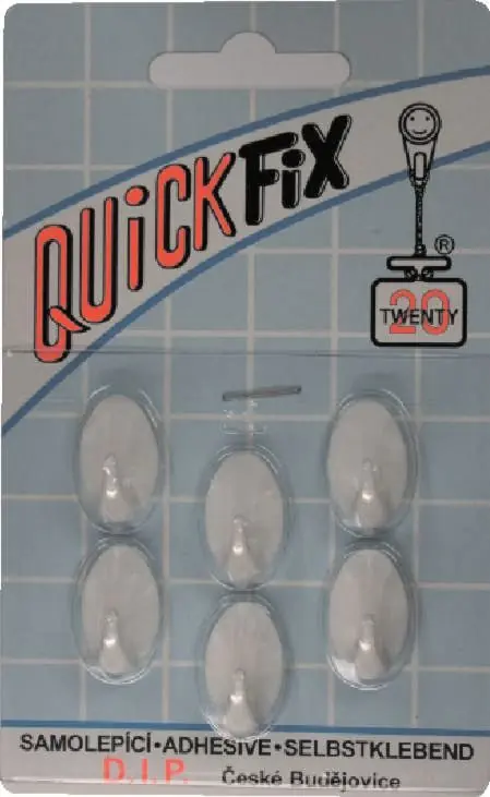 Oblíbený Háček samolepící Quickfix 5/F0 bílý