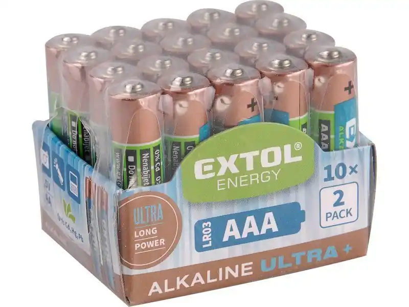 Přímo Od Výrobce Baterie alkalické Extol 2ks, 1,5V AA (LR6)