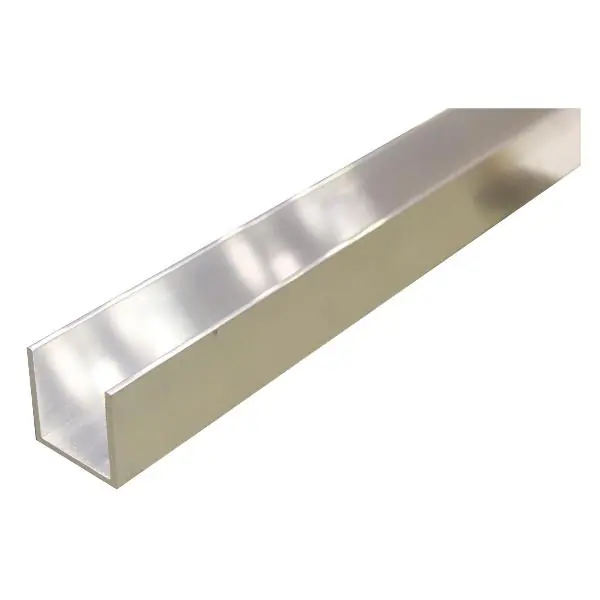 Značkový Hliníkový U-profil AlMgSi0,5 F22 EN AW 6060 T66 40x20x40x2 mm obdélníkový