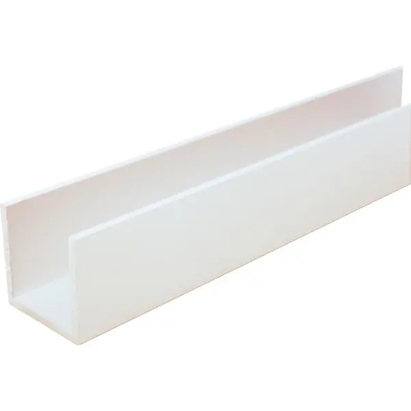 Omezená Nabídka Hliníkový U-profil AlMgSi0,5 lak bílá RAL9010 20x20x20x2 mm rovnoramenný