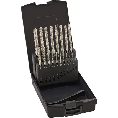 Pouze Dnes Sada spirálových vrtáků DIN338 HSS-Co5 vybrušovaný typ N 1-10mm FORTIS
