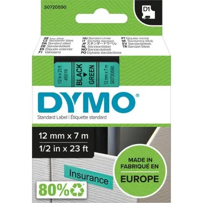 Hit Sezóny Popisovací páska D1 45019 černá/zelená 12mmx7m DYMO 45019