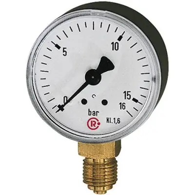 Manometr, stojící 50 mm 0-10bar G1/4" RIEGLER 106-K Vysoce Kvalitní