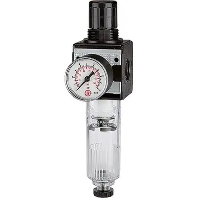 Jen Po Omezenou Doba Regulátor tlaku s filtrem, multifix a manometr BG1 0,5-10bar G1/4" RIEGLER C 11-K 10-HA