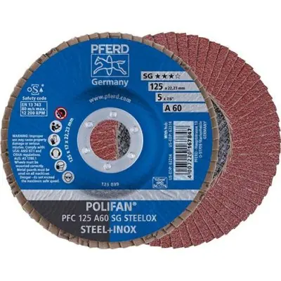 Ověřený Lamelový brusný kotouč A 60SG vypouklý 125mm K60 Pferd PFC125 A 60SG