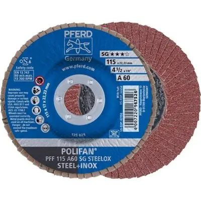 Lamelový brusný kotouč A 40SG rovný 115 mm K40 Pferd PFF115 A 40SG Hit Sezóny
