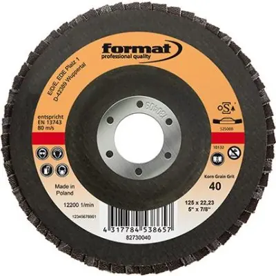Brusné lamelové talíře laminátová tkanina, vypouklý, 125mm K60 FORMAT Omezená Nabídka
