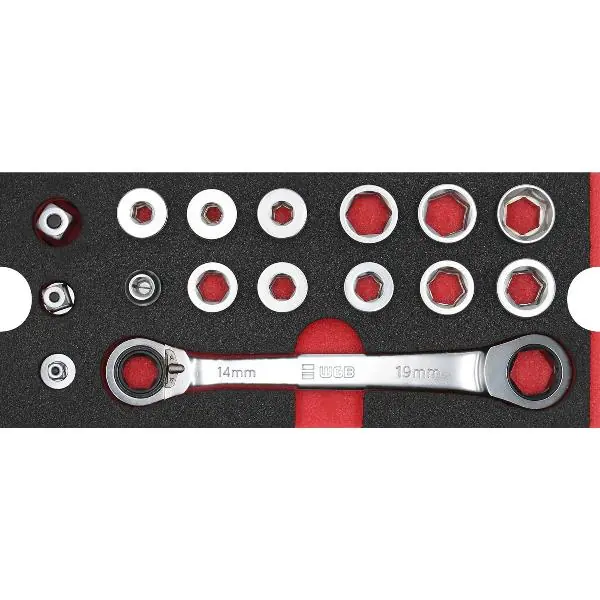 Přímo Od Výrobce WGB Moflex Modul S dvoukroužkový ráčnový klíč 6380 16-dílný