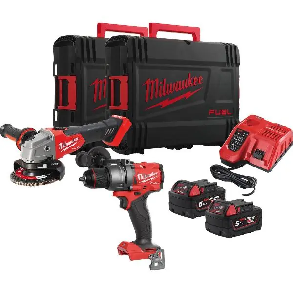 MILWAUKEE aku sada M18 FPP2E3-502X 18,0 voltů Rychlé Dodání
