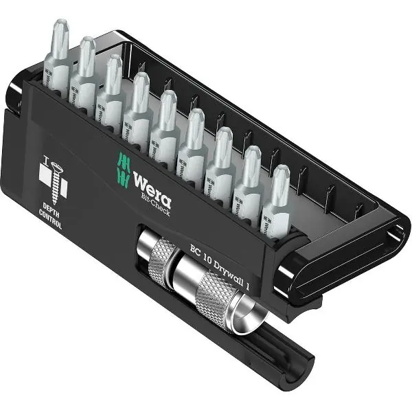 Víkendová Akce WERA zásobník s bity 10 Drywall Phillips + adaptér na bity 10-dílný