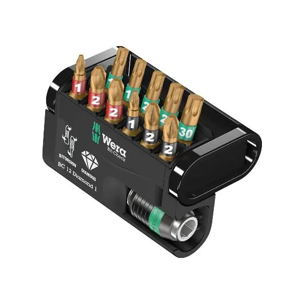 Nejprodávanější WERA zásobník s bity 12 Diamond 1 Phillips/Pozidriv/Torx® 12-dílný