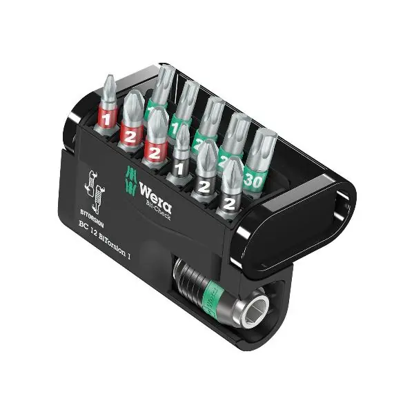 WERA zásobník s bity 12 BiTorsion 1 Phillips/Pozidriv/Torx® 12-dílný Must-Have