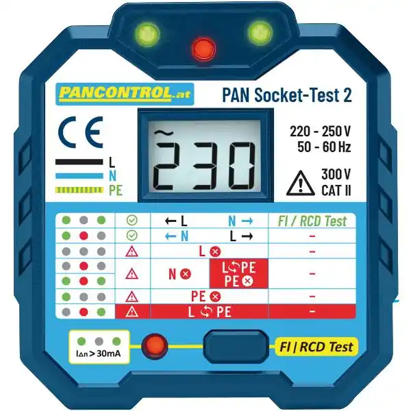 PANCONTROL zkoušečka zásuvek PAN Socket-Test-2 Zlevněný