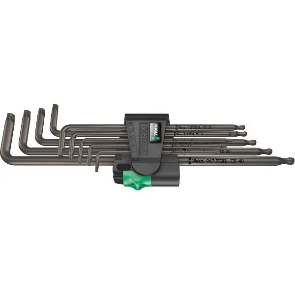 WERA Torx®-inbus klíč-sada 967/9 TX XL 1 TX8-40 9dílná Autentický