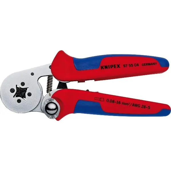 KNIPEX Krimpovací kleště se samonastavitelné boční vstup 0,08-10/16 mm²,D=180 mm Značkový