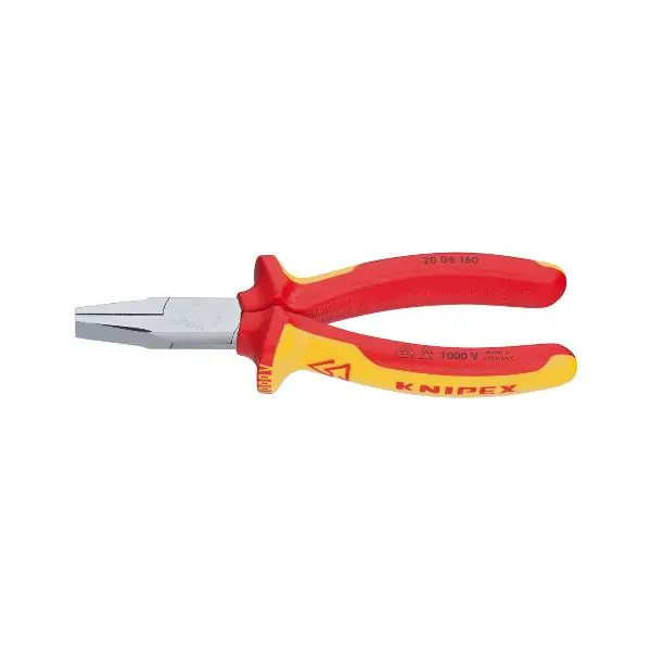 KNIPEX VDE-kleště s plochými čelistmi DIN 5745 2K-úchop D 160 mm Expresní Doručení