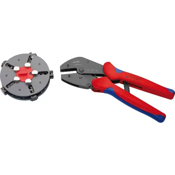 KNIPEX lisovací kleště s výměnným zásobníkem 5 destiček D250 mm Nakupujte Hned