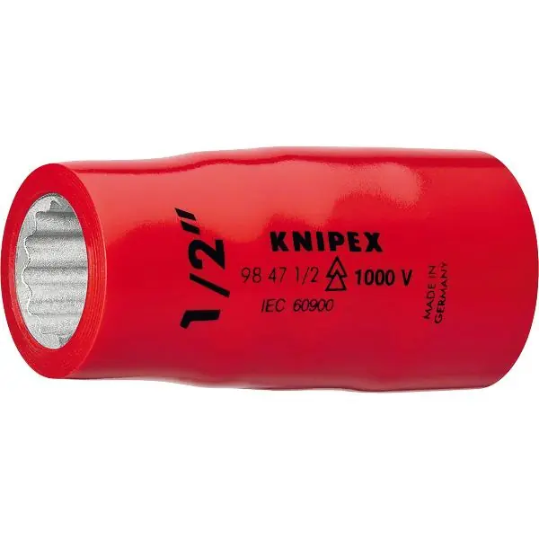 Levný KNIPEX Nástrčný klíč izolovaný 9847, 1/2“ s 12hranem, SW 1/2“