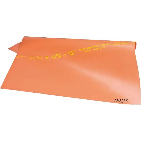 KNIPEX VDE-gumová zakrývací podložka 9867, rozměry 1000x1000x1mm, oranžová Super Cena