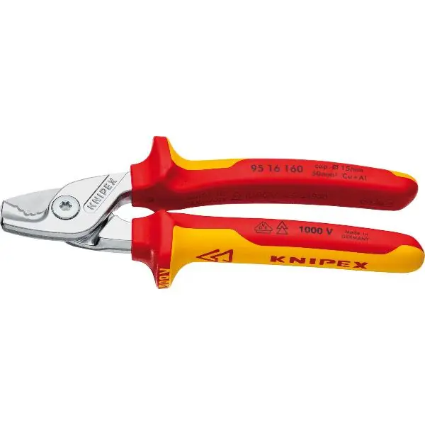 Akce KNIPEX StepCut nůžky na kabely VDE Typ 9516 Länge 160 mm für průměr kabelu 15 mm