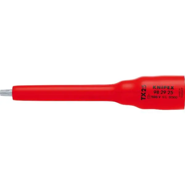 Super Cena KNIPEX nástrčný klíč nasazovací izolovaný 9829, 3/8“ pro TX25, D=123 mm