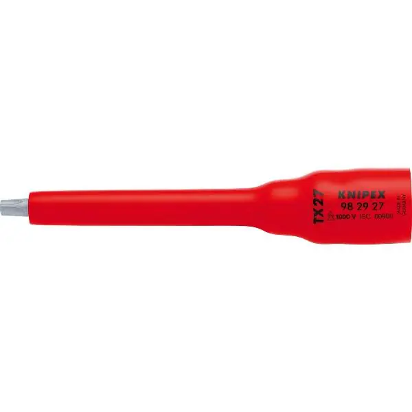 KNIPEX nástrčný klíč nasazovací izolovaný 9829, 3/8“ pro TX27, D=123 mm Cenová Bomba