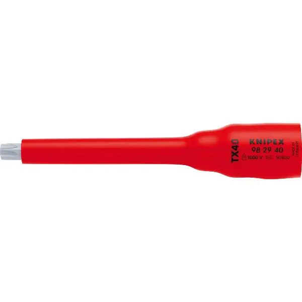 Pouze Dnes KNIPEX nástrčný klíč nasazovací izolovaný 9829, 3/8“ pro TX40, D=123 mm