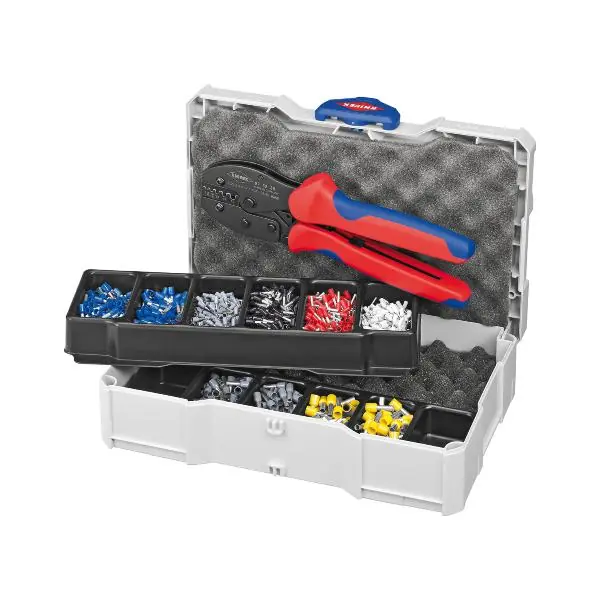 Akční Cena KNIPEX krimpovací koncovky v systaineru + krimpovací kleště PreciForce