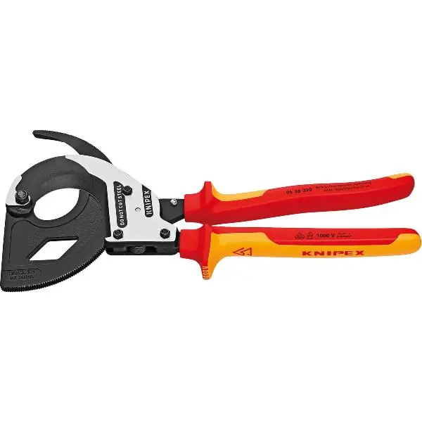 KNIPEX VDE kleště na kabely se západkou, 3 rychlostní D320mm kabel ø 60 mm Cenově Výhodný