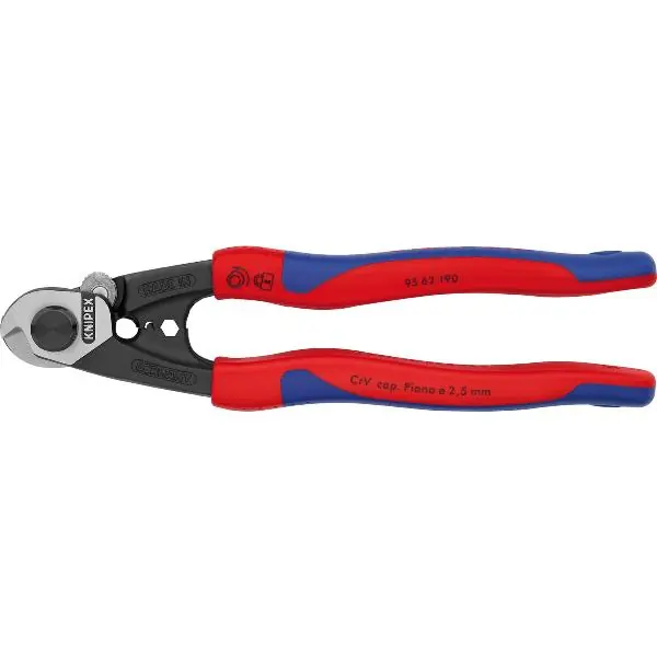 KNIPEX nůžky na dratěná lanka 9562 pro drát/kabel do 7mm, D190mm Bezpečná Platba