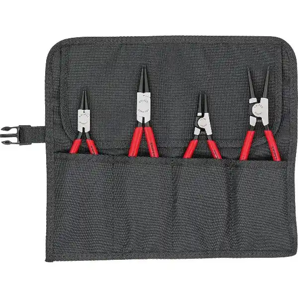 Originální KNIPEX sada precizních kleští na pojistné 4 dílná 001956V01 v rol. pouzdře černá