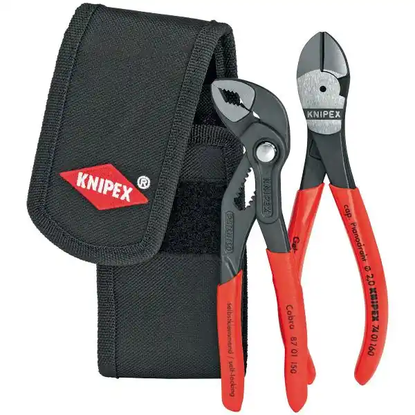KNIPEX Sada mini kleští 002072V02 v pouzdře na opasek 2dílná boční řezačka/Wapu Tovární Cena
