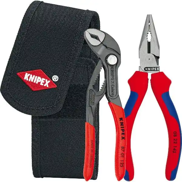 KNIPEX Sada mini kleští 002072V06 v pouzdře 2dílné Wapu + špičaté kombi kleště Víkendová Akce