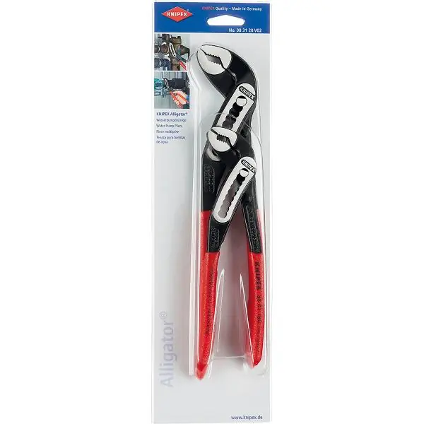 KNIPEX instalatérské kleště- sada Alligator 003120V02, 2 dílná,D180mm a 250mm Expresní Doručení
