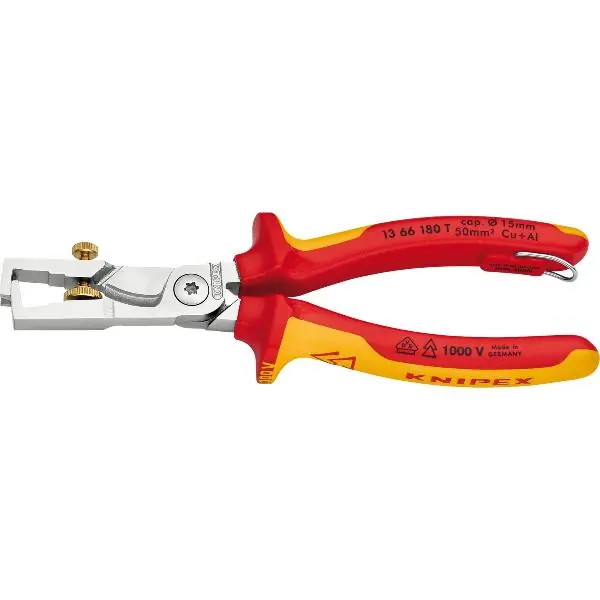 Speciální Cena KNIPEX Odizolovací kleště s nůžkami na kabely StriX VDE 1366T, s upevň. očkem