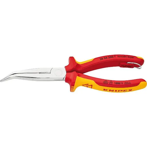 KNIPEX Kleště půlkulaté s břitem, ohnuté, VDE 200 mm s upevňovacím okem Bezpečná Platba