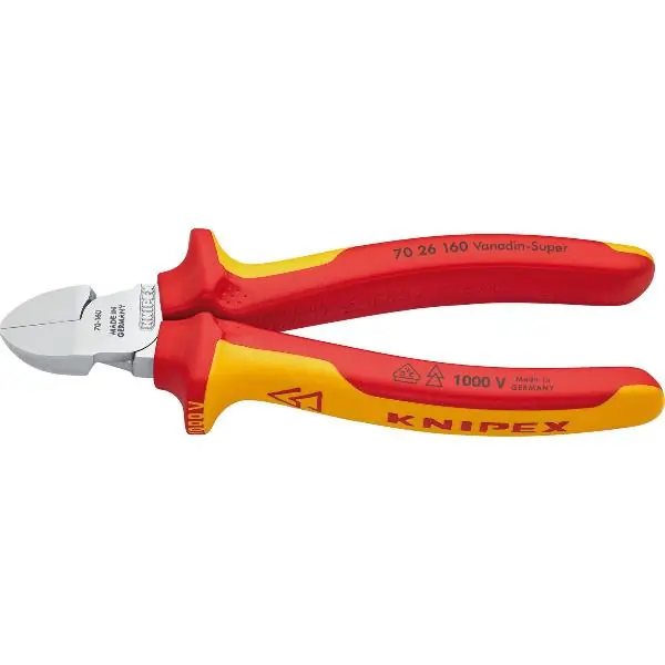 Poslední Šance KNIPEX boční štípací kleště, pochromované, 2-K VDE 160 mm