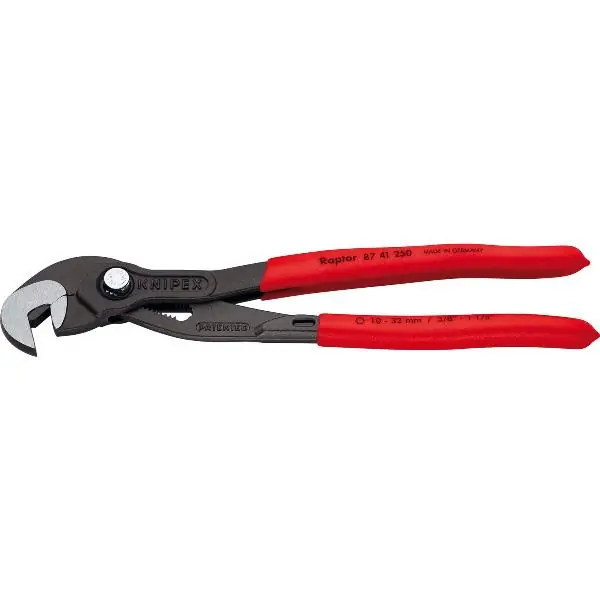 KNIPEX kleště na šrouby Raptor, SW 10-32mm, 15 pozic, pl.rukojeť, šedá, D=250mm Nakupujte Hned