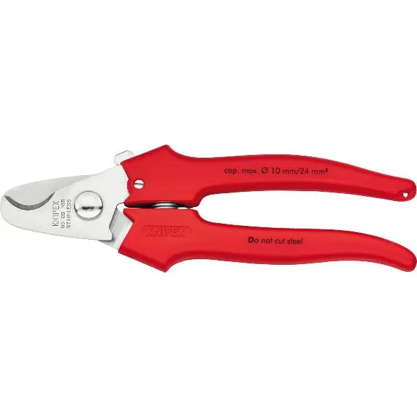 KNIPEX nůžky na kabely 9505 pro kabel 10 mm/24 mm² plast rukojeť D=165 mm Objednat Nyní