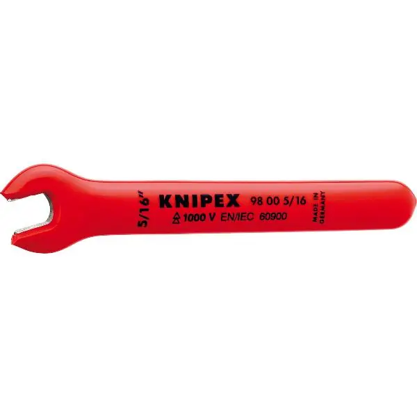 KNIPEX plochý izolovaný klíč palcový, SW 5/16“, poloha čelistí 15°, D=108 mm Poslední Šance