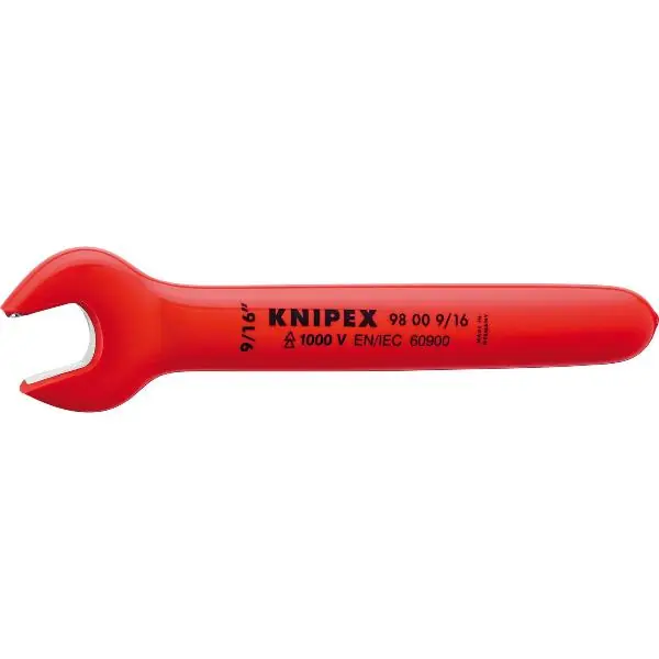 KNIPEX plochý izolovaný klíč palcový, SW 9/16“, poloha čelistí 15°, D=152,4 mm Přímo Od Výrobce