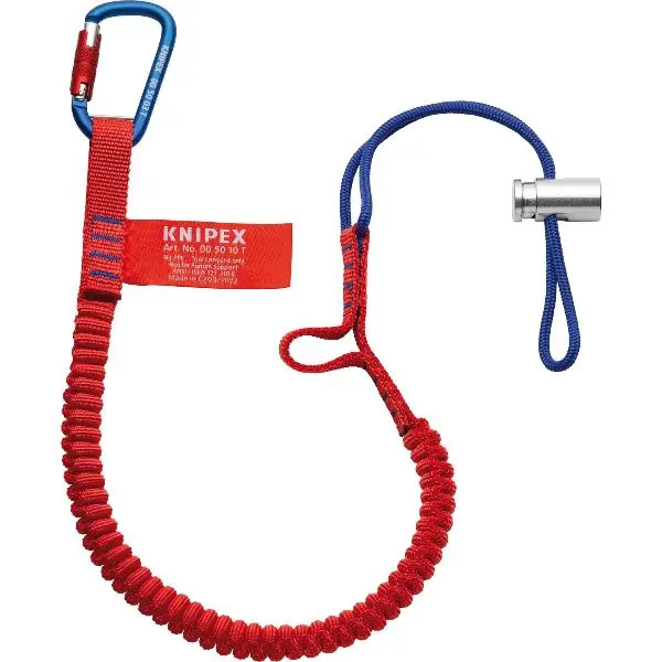 KNIPEX bezpečnostní vedení s karabinou 005012TBK max. zatížení 6,0 kg Zlevněný