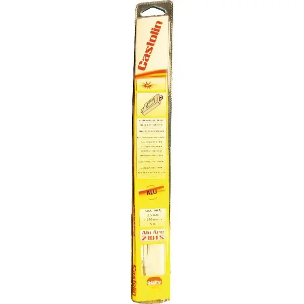 Ověřený CASTOLIN elektroda na hliník 2101 S oblouk ø 2,5 mm délka 250 mm (5 kusů)